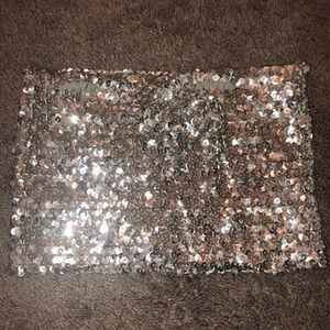 Silver sequin top